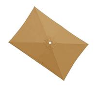 Générique Rectangle Toile De Rechange 2,1 x 1,4 m 2,0 x 3,0 m 2,5 x 2,5 m Parasol Jardin, 6 Baleines Auvent De Remplacement, Housse De Rechange en Tissu pour Parasol De Terrasse(Khaki,2.1x1.4m)