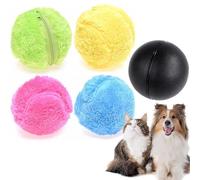 Générique Rectionrae Active Rolling Ball, 2025 New Pet Active Rolling Toy, Toys for Small Medium Large Dogs, Smart Dog Balls Large with 4 Leather Cases (1 Ball + 4 Replacement Sets)