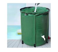 Générique Récupérateur d'eau de Pluie Pliable avec Support et Robinet - Kit de récupération d'eau de Pluie pour Jardin - Système de Rangement Peu encombrant pour Jardins - Récupérateur d'eau de Pluie