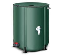 Générique Récupérateur d'eau de Pluie Pliable avec Support et Robinet - Kit de récupération d'eau de Pluie pour Jardin - Système de Rangement Peu encombrant - Récupérateurs d'eau de Pluie Pliables et