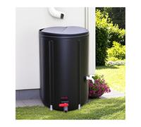 Générique Récupérateur d'eau de Pluie Pliable avec Support et Robinet, kit de récupération d'eau de Pluie pour Jardin, système de Stockage Compact pour Jardins et terrasses.