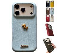 Générique Red Bottom 3D Gold Lucky Horse Phone Case,Year of The Horse Reds Phone Case,2026 New Year Pony Mobile Protective Cover for iPhone 14/15/16/17 Pro Max (Blue, for 16)