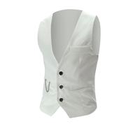 Générique Redingote Homme Gilet Cuir Annee 20 Business Soirée Gilets Pour Hommes Costume Année Western Cowboy Mariage Sans Manche De Coton/lin/lain