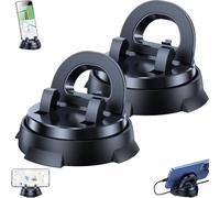 Générique Redreeer Car Phone Holder, 360-Degree Rotatable Mobile Holder with Non-Slip Base, Strong Adsorption Car Holders, Universal Fit, Rock-Solid Hold, Cars Dash Bracket for All Models (2PCS)