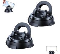 Générique Redreeer Car Phone Holder Mount, 360-Degree Rotatable Mobile Holder with Non-Slip Base, Strong Adsorption Car Mount - No Installation Required, for All Models (Black,2PCS)