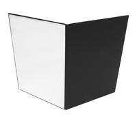 Générique Réflecteur Pliable en Carton Format A3 - Panneau Diffuseur de Lumière Noir, Blanc et Argenté - Accessoire Photo pour Photographie Culinaire et Studio, Éclairage Caméra, Nature
