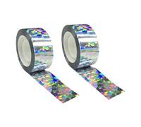 Générique Reflective Bird Tape, Anti Collision Scare Strip Set, 2roll 164ft Silver Flashing Barrier with Light Reflect, Outdoor Protection Film, High Visibility Warning Design, Garden Safety for