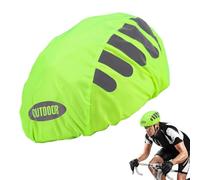 Générique Reflective Cycle Hard Hat Rain Cover - Waterproof Multipurpose Helmet Protector, Outdoor Accessory for Night Riding, Hiking, Biking, Safety Gear | Sports Work Construction Travel Equipment