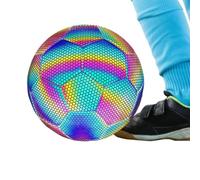 Générique Reflective Football Ball - Glowing Night, Training Sport Gear, Advanced Weather Accessory | High Visibility Practice Tool, Durable Waterproof Equipment for Dark Garden Games