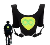 Générique Reflective Running Vest - LED RGB Safety Light Vest, Rechargeable High Visibility Gear, Adjustable Night Harness, Lightweight Apparel | Outdoor For Walking, Jogging, Cycling, Hiking Use