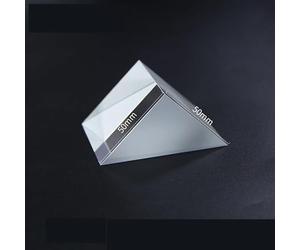 Générique Réflexion à 90 degrés expérience Physique réfraction des Rayons du Verre Optique Triangle à Angle Droit Prisme isocèle Plusieurs Tailles (Couleur : 50x50x50mm)