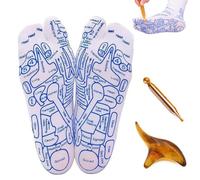 Générique Reflexology Chart Socks with Trigger Point Massage Tool, Chiro Socks, Women Men Pressure Point Socks, Reflexology Socks with Massage Tool (Women*1)