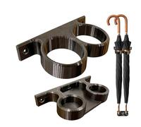 Générique Regenschirm Halter | Wandmontierter Schirm Organizer | Mit Abtropfschale Auffangwanne | Stabile Aufbewahrung für Eingangsbereich, Terrasse, Schlafzimmer & Büro gegen Nässe Auf dem Boden