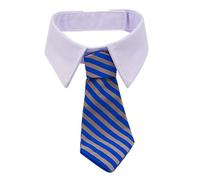 générique Réglable Chien Cravate Papillon Noeud Papillon Rayures vêtements Cravate Chiot Accessoires de Soins de Chien Bleu élégant et populaireLe Merveilleux
