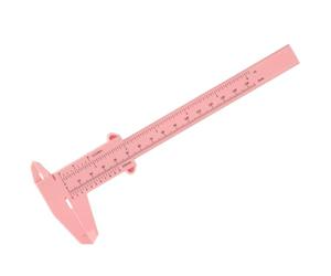 Générique Règle à Sourcils Coulissante en Plastique 150 Mm Rose, Outil de Mesure Précis pour Maquillage et Restructuration, Compas à Sourcils Professionnel pour Beauté et Soins du Visage