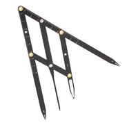 Générique Règle à Sourcils en Acier Inoxydable Noire Outil de Mesure à Trois Points pour Microblading Règle de Positionnement des Sourcils à Nombre D’Or 1 Pièce Précision