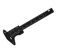 Générique Règle à Sourcils en Plastique Noir 80mm Facile à Lire et Glisse Facilement Outil de Mesure Portable pour Précision du Maquillage des Sourcils