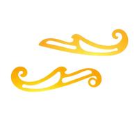 Générique Règle Courbe Multifonctionnelle en Plastique Jaune, Lot de 2 Pièces, Outil de Conception de Vêtements Confortable à Saisir pour Couture DIY