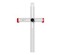 Générique Règle de Mesure Outil de Traçage Menuiserie Équerre Réglable Aluminium Alliage Marquage Ligne Multifonction Adaptée pour Atelier Rénovation Ajustement, 60cm