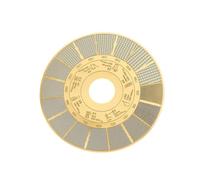 Générique Règle de Mesure pour Mouture de Café Jauge de Précision Guide de Mouture Carte de Référence Outil de Mesure pour Un Goût de Café Optimal Adapté pour, Disque d'or