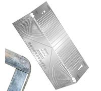 Générique Règle de recherche d'angle - Acier inoxydable 23,5 × 8,5 cm | Outil de marquage d'arc avec marquage à 90° et courbe, règle parallèle multi-usages réglable | Atelier et construction