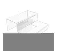 Générique Rehausseur d'étagère en acrylique | Supports acryliques transparents pour affichage,Présentoir à chaussures 2/3 couches pour petits objets, articles de toilette, cosmétiques, bijoux