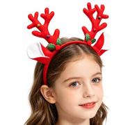 Générique Reindeer Antlers Headband - Realistic Animal Christmas Hairband | Realistic & Festive Design - Features Detailed, Life-like Antler Horns With Holiday Accents That Add Instant Seasonal Charm
