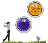 Générique Reliablevalidity Golf Ball Marke, Golf Trainer-GolfBall Marker Round Cap Clip Mark with Level Function with Hat Clip, Ideal GolfGift for Men & Women (2Pcs E)