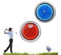 Générique Reliablevalidity Golf Ball Marke, Golf Trainer-GolfBall Marker Round Cap Clip Mark with Level Function with Hat Clip, Ideal GolfGift for Men & Women (2Pcs C)