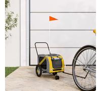Générique Remorque de vélo pour Animaux de Compagnie Jaune et Noir,Poussettes pour Animaux de Compagnie,7.5KG-93889