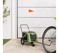 Générique Remorque de vélo pour Animaux de Compagnie Vert et Noir,Poussettes pour Animaux de Compagnie,7.5KG-93892