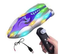 Générique Remote Control Boat - ABS 7.8x2.7x2.1cm | 2.4G High Speed RC Racing Boat, Waterproof LED Water Toy | for Pool Beach Lake Outdoor Water Sport Entertainment Kids Gift