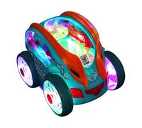 Générique Remote Control Car, 360 Degree Rotating Light Up, 6.18x4.72x4.61 inch RC Vehicle with Music & Small Rechargeable, Toy Auto for Kids Boys, Colorful Flashing Lights to Indoor Outdoor