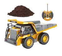 Générique Remote Control Dump Truck - 14 inch RC Construction Vehicle | Remote Control Dump Truck - 8-Channel Excavator Set with Realistic Lights and Sounds, Ideal for Birthday Gifťs