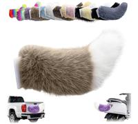 Générique Remote Control Electric Car Tail, Fluffy Remote Control Tail, Wagging Tails for Car, Self Adhesive Plush Moving Tails with Remote, Cute Furry Accessory for Trucks Motorcycle (E)