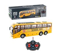 Générique Remote Control School Bus Toy, 1:30 Electric RC Bus with Lights | ABS RC school bus with forward, reverse, left and right controls plus lights, suitable for indoor and outdoor play