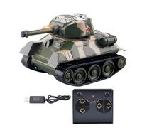Générique Remote Control Tank, Mini Battle Toy, Stem Educational Vehicle, Rechargeable Battery Included, Realistic Movement, Green, Compact Size, Excellent for Boys Girls Classroom Activities