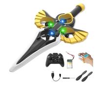Générique Remote Flying Sword, Flying Sword Rc Glider, 3-Speed Control, Lightweight Easy to Fly Rc Glider, Gift for Adults Or Teens (Gold(Dual Control),Battery*1)