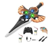 Générique Remote Flying Sword, Flying Sword Rc Glider, 3-Speed Control, Lightweight Easy to Fly Rc Glider, Gift for Adults Or Teens (Bronze(Dual Control),Battery*2)