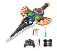 Générique Remote Flying Sword, Flying Sword Rc Glider, 3-Speed Control, Lightweight Easy to Fly Rc Glider, Gift for Adults Or Teens (Bronze(Remote Control),Battery*1)