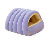 Générique Removable and Washable Winter Closed-Off Cat Bed, Cozy Monster Cat Bed, Comfortable Plush Pet Cave Beds, Non-Slip Removable Washable for Cats & Small Dogs (Purple,Medium)
