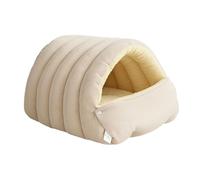 Générique Removable and Washable Winter Closed-Off Cat Bed, Cozy Monster Cat Bed, Comfortable Plush Pet Cave Beds, Non-Slip Removable Washable for Cats & Small Dogs (White,Large)