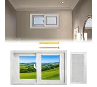 Générique Remplacement De Fenêtres De Maison, Fenêtres De Remise, Fenêtre Coulissante Blanche À Cadre en Alliage D'aluminium, Fenêtre De sous-Sol, Fenêtre De Maison Mobile(63x30cm)