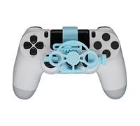 Générique Remplacement du Volant pour PS4 Contrôleur Jeux de Course Mini Volant Roue d'Impression 3D Contrôleur Auxiliaire Manette de Jeu Simulateur Manette de Jeu (Blue)