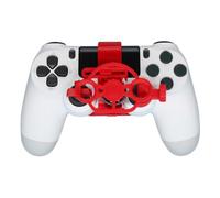 Générique Remplacement du Volant pour PS4 Contrôleur Jeux de Course Mini Volant Roue d'Impression 3D Contrôleur Auxiliaire Manette de Jeu Simulateur Manette de Jeu (Red)
