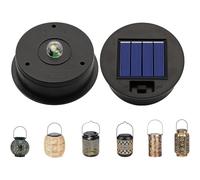 Générique Remplacement Lumière Solaire - 2 pièces rondes décoratives imperméables - Panneau LED pour Éclairage Extérieur de Jardin,Idéal pour Fête Mariage Jardin Terrasse Porche