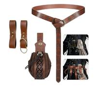 Générique Renaissance Belt Kit - Medieval Costume Waist Bag Set, Vintage Cosplay Pouch Accessory, Adjustable Strap Design | Authentic Outfit Enhancement For Convention Theater Stage Photoshoot Party