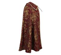 Générique Renaissance Shoulder Wrap - Ornate Brocade Cloak for Role Play | Gothic Knight Cape with Buckle & Intricate Embroidery for Halloween, Theatrical Performance and Stage Shows