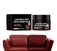 Générique Rénovateur Cuir | Baume De Finition 50 G pour Le Cuir Bordeaux | Crème De Restauration De Couleur pour Meubles,pour Canapé Automobile, Sofa, Canapé, Sac À Main, Portefeuille Et Chaussures