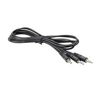 Générique Répartiteur de Casque 2 en 1, Adaptateur 3, 5 mm mâle 2, 1.5m | Câble séparateur de Microphone pour casque d ' écoute, convertisseur d ' adaptateur de son pour casque 3.5mm,